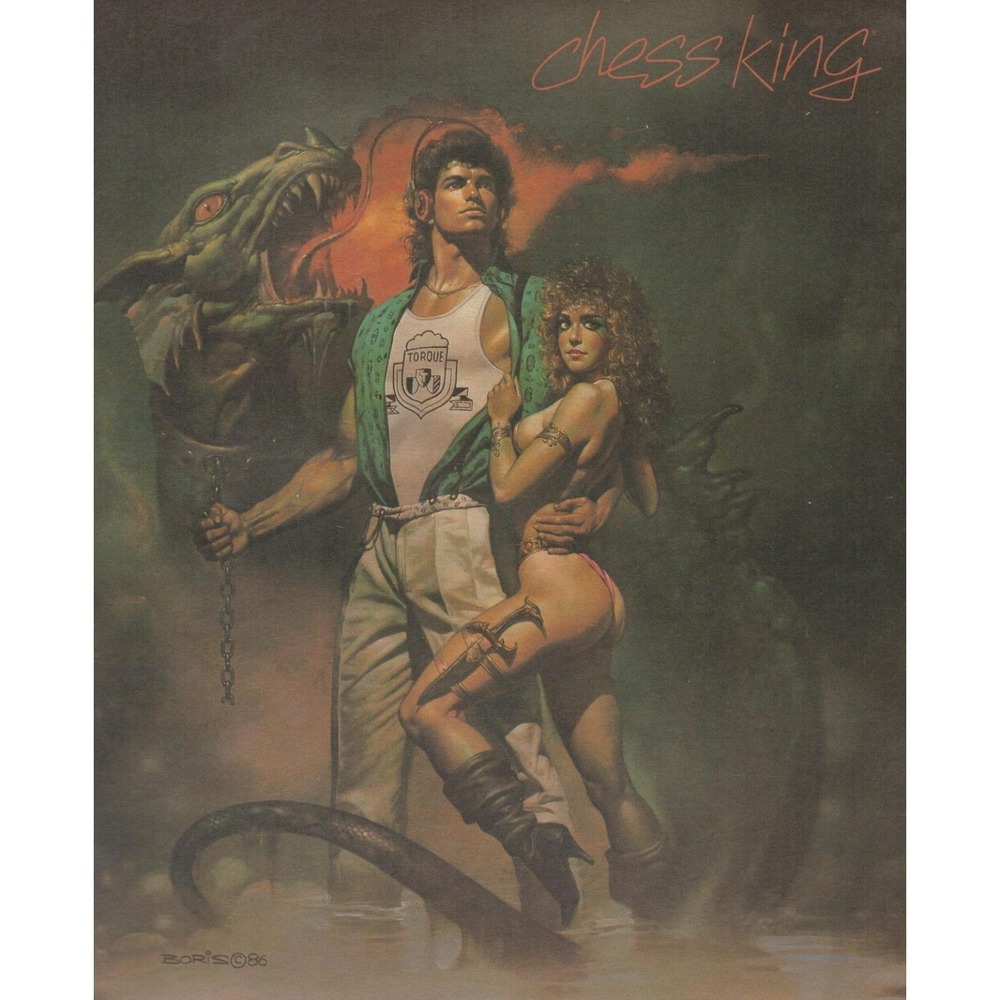 Vintage 1986 Chess King Print Ad Boris Vallejo Fantasy Art Fashion Decor